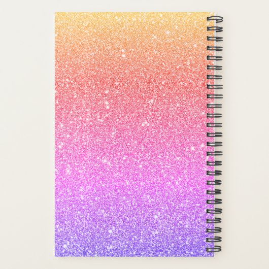 Rainbow Stethoscoop Monogram voor verpleegkundigen Planner (Achterkant)