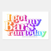 Rainbow Sticker Sheet - Ik heb m'n buik laten renn (Voorkant)