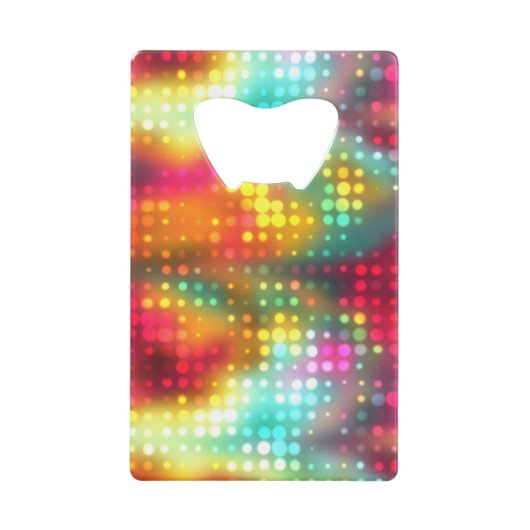 Rainbow Stippen Abstract patroon Creditkaart Flessenopener (Voorkant)