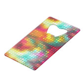 Rainbow Stippen Abstract patroon Creditkaart Flessenopener (Voorkant Gekanteld)