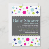 Rainbow Stippen Baby shower Uitnodiging (Voorkant)