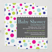 Rainbow Stippen Baby shower Uitnodiging (Voorkant / Achterkant)