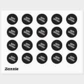 Rainbow Stippen Black Happy Birthday Pattern Ronde Sticker (Vel)