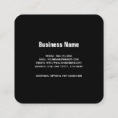 Rainbow-Stippen Bright Black Vierkante Visitekaartje (Achterkant)