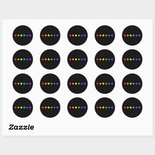 Rainbow Stippen Subtle Pride Month Stuff Flag Ronde Sticker (Vel)