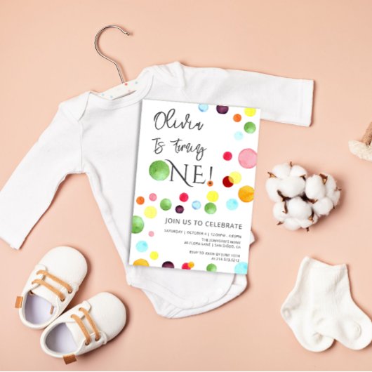 Rainbow Stippen Verjaardagsuitnodiging Kaart