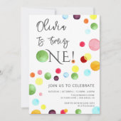 Rainbow Stippen Verjaardagsuitnodiging Kaart (Voorkant)