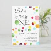 Rainbow Stippen Verjaardagsuitnodiging Kaart (Staand voorkant)