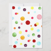 Rainbow Stippen Verjaardagsuitnodiging Kaart (Achterkant)