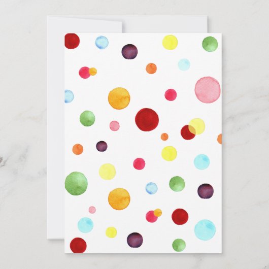 Rainbow Stippen Verjaardagsuitnodiging Kaart (Achterkant)