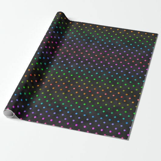 RAINBOW STIPPEN WRAPPING PAPIER (Uitgerold)