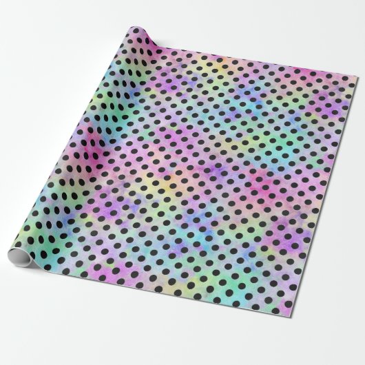 RAINBOW STIPPEN WRAPPING PAPIER (Uitgerold)