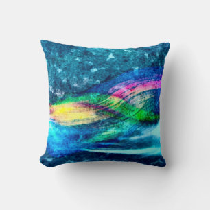 Rainbow Storm Airbrush Art Plush Sierkussen