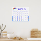 Rainbow Storm Baby shower raadt de vervaldatum Poster (Keuken)