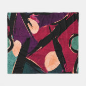 Rainbow Streaks: Abstracte acryltextuur Fleece Deken (Voorkant (Horizontaal))
