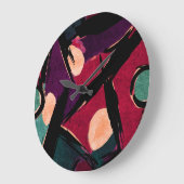 Rainbow Streaks: Abstracte acryltextuur Grote Klok (Hoek)