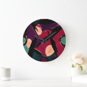 Rainbow Streaks: Abstracte acryltextuur Grote Klok (Huis)