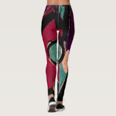 Rainbow Streaks: Abstracte acryltextuur Leggings (Achterkant)