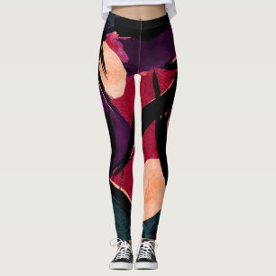 Rainbow Streaks: Abstracte acryltextuur Leggings