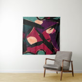 Rainbow Streaks: Abstracte acryltextuur Wandkleed (In Situ (horizontaal))