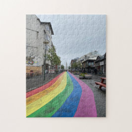 Rainbow Street in Reykjavik IJsland Legpuzzel