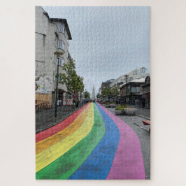 Rainbow Street in Reykjavik IJsland Legpuzzel