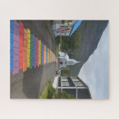 Rainbow Street in Seydisfjordur, IJsland Legpuzzel (Horizontaal)