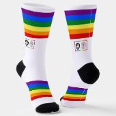 Rainbow Stripe AOSA AWSF Pride Crew Sokken (Gebogen)