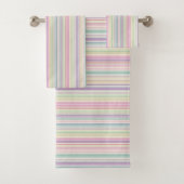 rainbow stripe background bad handdoek (Insitu)