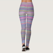 Rainbow Stripe Broken Flatscreen TV Foto Leggings (Achterkant)