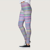 Rainbow Stripe Broken Flatscreen TV Foto Leggings (Links)