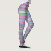 Rainbow Stripe Broken Flatscreen TV Foto Leggings (Rechts)