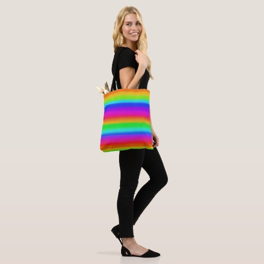 Rainbow Stripe-Canvas tas (Op model)