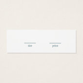 Rainbow Stripe Clothing Size Price Hangtag Card Mini Visitekaartjes (Achterkant)