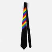 Rainbow Stripe Gay Pride Business Kantoor Stropdas (Voorkant)