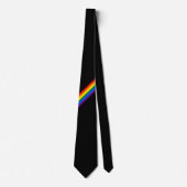 Rainbow Stripe Gay Pride Business Kantoor Stropdas (Voorkant)