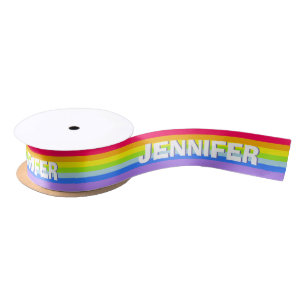 Rainbow stripe, gepersonaliseerde naam lint