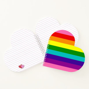 Rainbow Stripe Kinderhart Notitieboek