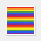 Rainbow Stripe Pattern Pride Party Servet (Voorkant)