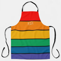 Rainbow Stripe Pride Vlag LGBTQ Monogram - Naam