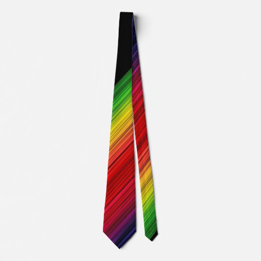 Rainbow Stripe Tie Stropdas (Voorkant)