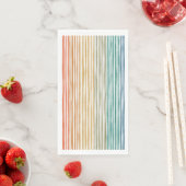 Rainbow Stripe Waterverf Papierpartij Napkins Servet (Insitu)