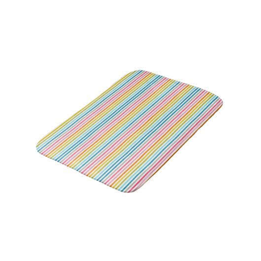 Rainbow Striped Bath Mat (Gekanteld)
