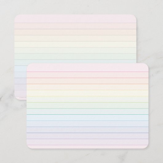 Rainbow Striped Flat Dank je wel kaart (Voorkant / Achterkant)