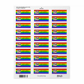 Rainbow Striped Foto LGBTQ Gay Pride Wedding Etiket (Full Sheet)