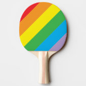 Rainbow Striped Ping Pong Paddle Tafeltennisbatje (Achterkant)