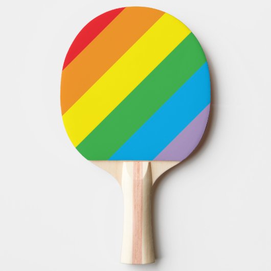 Rainbow Striped Ping Pong Paddle Tafeltennisbatje (Voorkant)