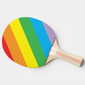 Rainbow Striped Ping Pong Paddle Tafeltennisbatje (Zijkant)