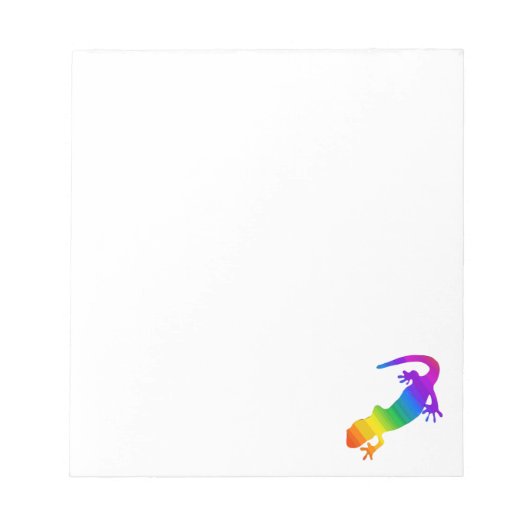 Rainbow Striped Salamander Custom Notitieblok (Voorkant)