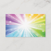 Rainbow Striped Sunburst Receptie Plaats Kaart Plaatskaartje (Achterkant)